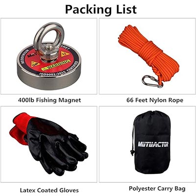 MUTUACTOR Fishing Magnets 400lbs kit llist